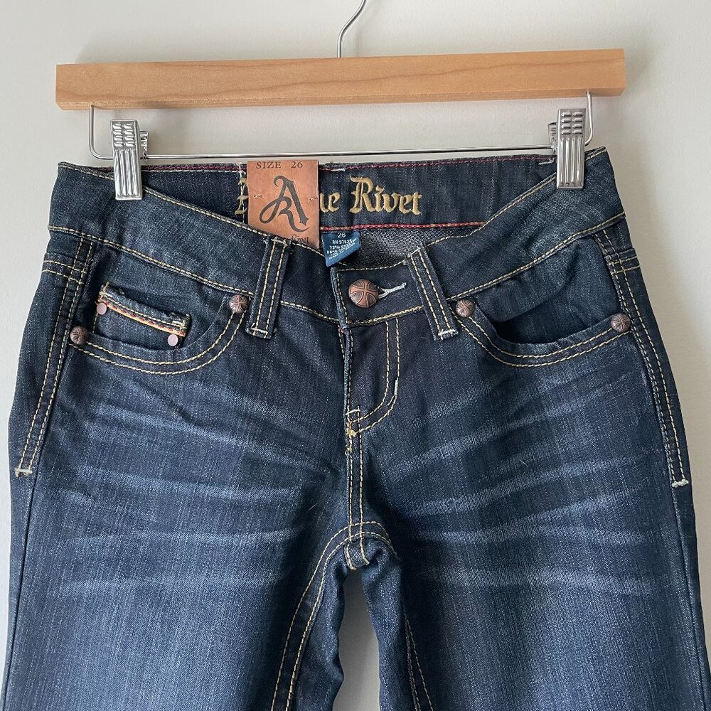 NWT, Antique Rivet jeans, boot cut, color: venice, size: 26